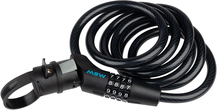 MSW CLK-112 Combination Cable Lock, 12 x 6', Black