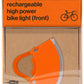 Bookman Curve Headlight - Rechargable, Orange