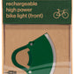 Bookman Curve Headlight - Rechargable, Green
