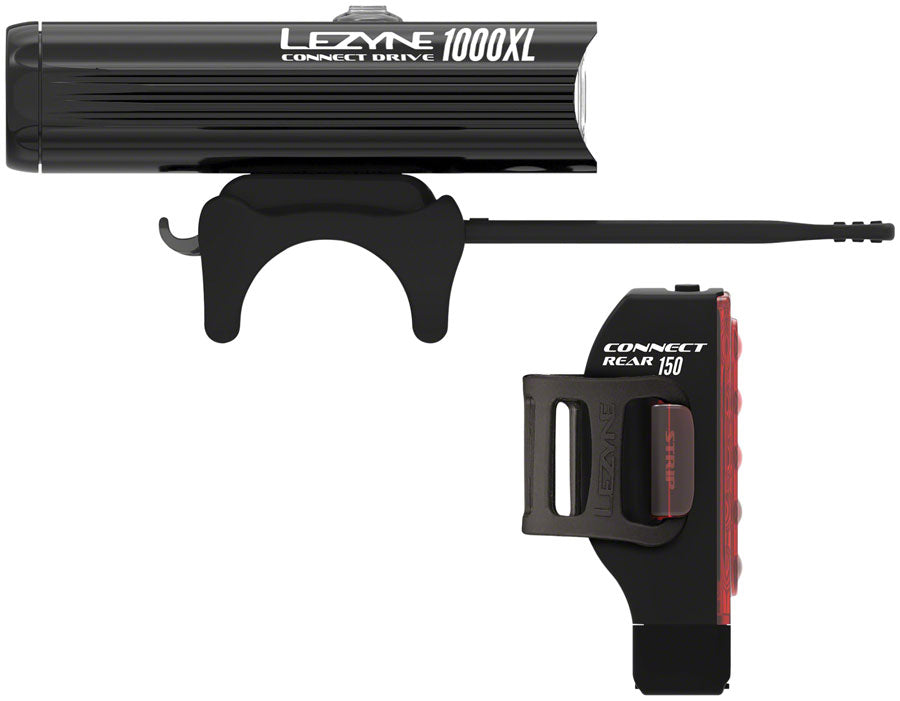 Lezyne Connect Drive Light Set, 1000XL Macro Drive/Rear Strip Drive