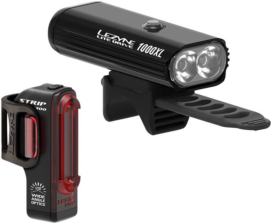 Lezyne Lite Drive 1000XL/StripPro Light Set, Black