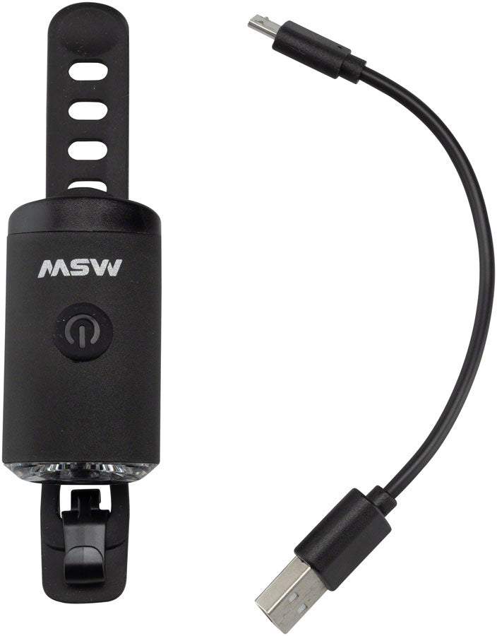 MSW Tigermoth 100 USB Headlight, 100 Lumen, Black