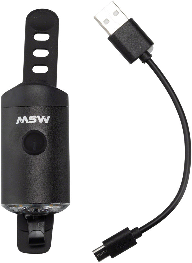 MSW Tigermoth 300 USB Headlight, 300 Lumen, Black