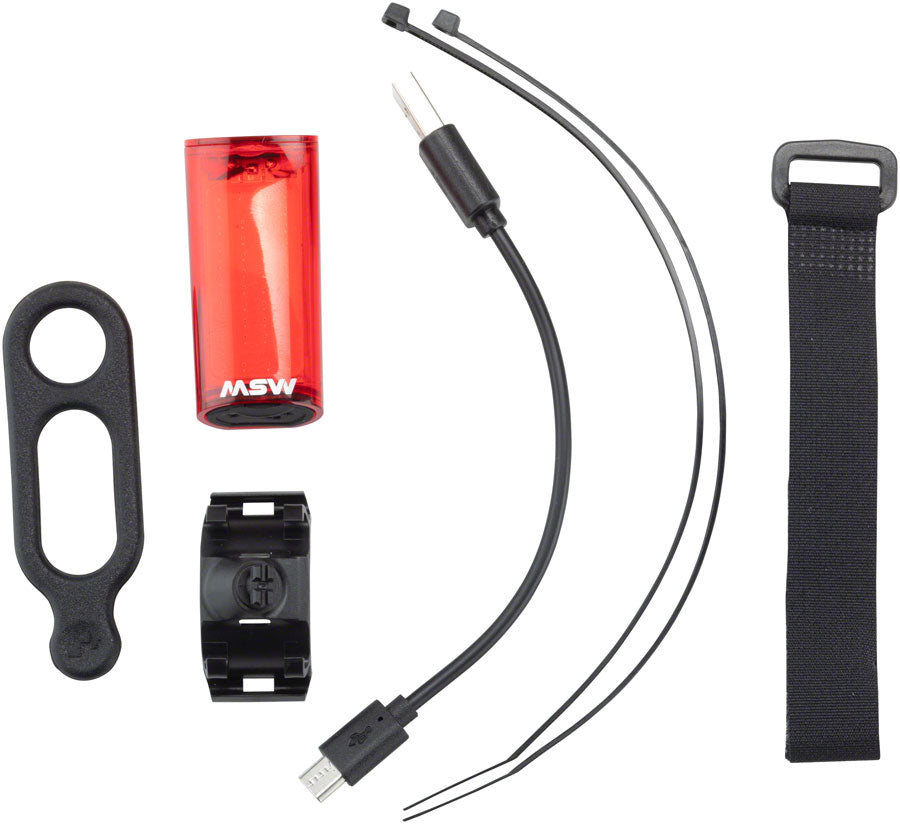 MSW Tigermoth 40 USB Taillight, 40 Lumen, Black