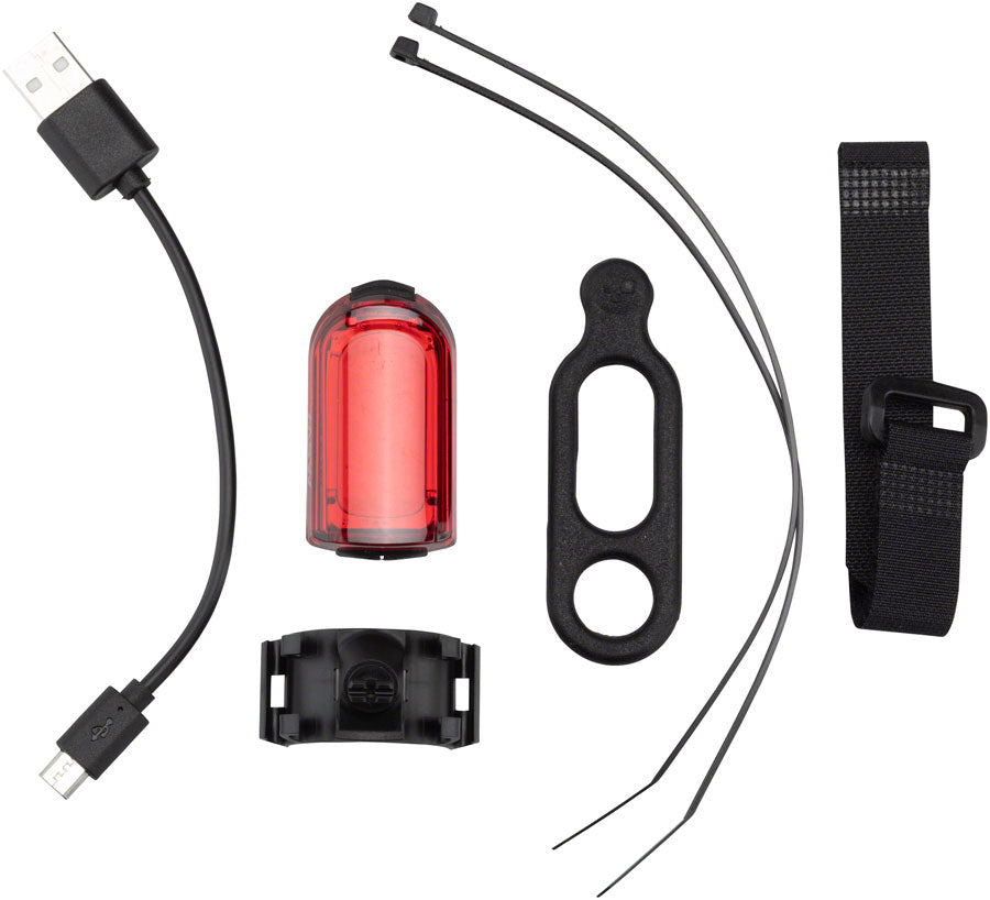 MSW Tigermoth 20 USB Taillight, 20 Lumen, Black