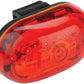 MSW Red Bat Rear Taillight, Black