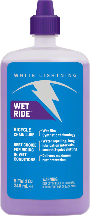 White Lightning Wet Ride Bike Chain Lube - 8 fl oz, Drip