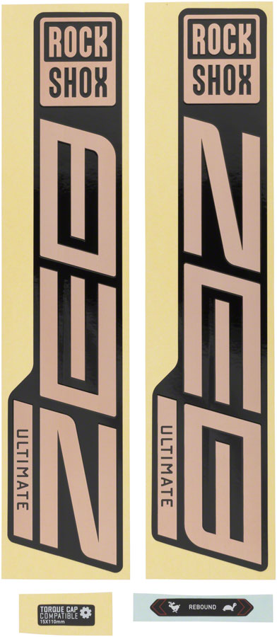 RockShox Fork Decal Kit - ZEB Ultimate, 27/29", Matte Copper Foil/High Gloss Black