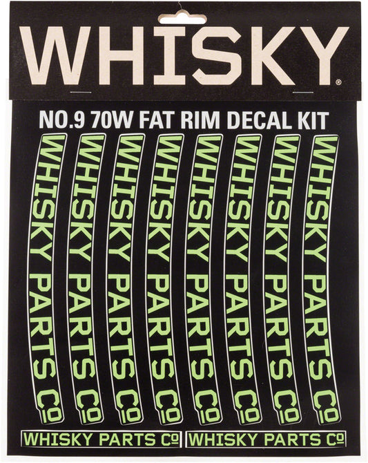 WHISKY 70w Rim Decal Kit for 2 Rims Lime Green