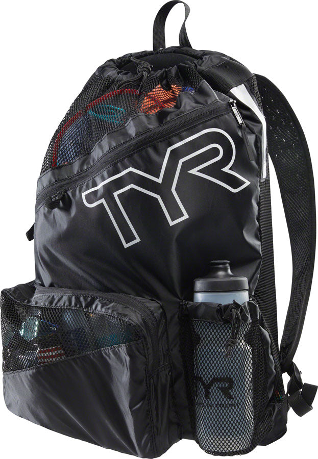 TYR Elite Team Mesh Backpack - 40L, Black