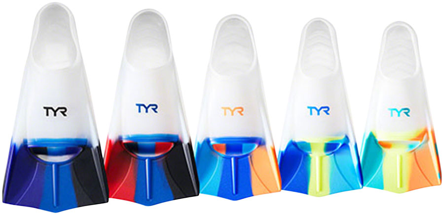 TYR Stryker Silicone Swim Fin: Clear, LG (8-9)
