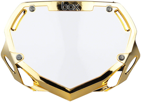 BOX Two Number Plate Small Gold/Chrome