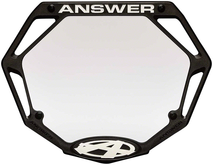 Answer BMX 3D Pro Number Plate - Black