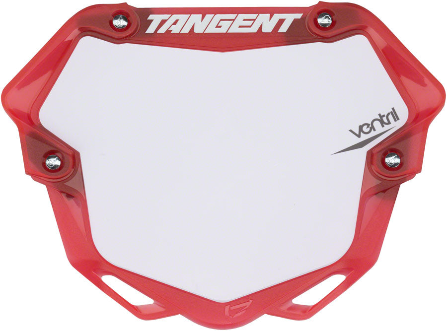Tangent Pro Ventril 3D Number Plate - Translucent Red/White