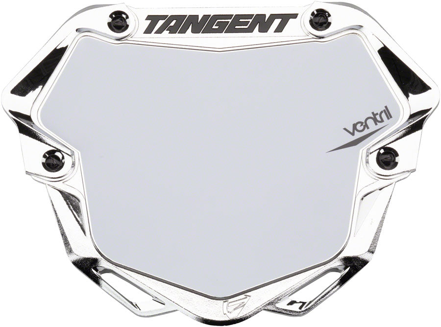 Tangent Pro Ventril 3D Number Plate - Chrome/White