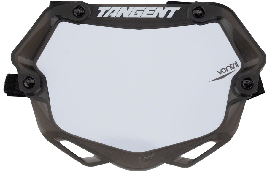 Tangent Mini Ventril 3D Number Plate - Translucent Black/White