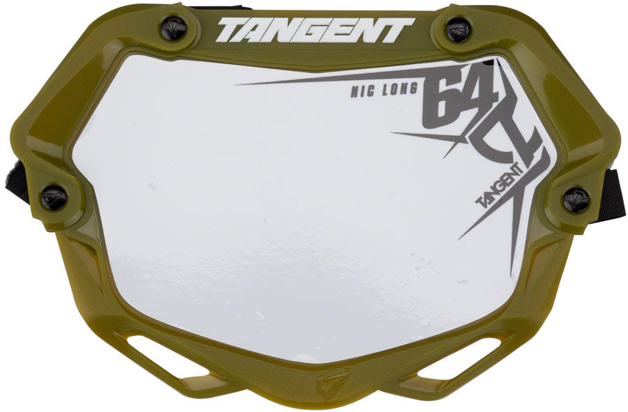 Tangent Mini Ventril 3D Number Plate - Translucent Army Green/White