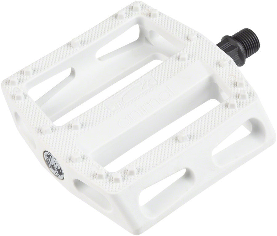 Animal Rat Trap Composite Plastic Flat/Platform Pedals 9/16" White