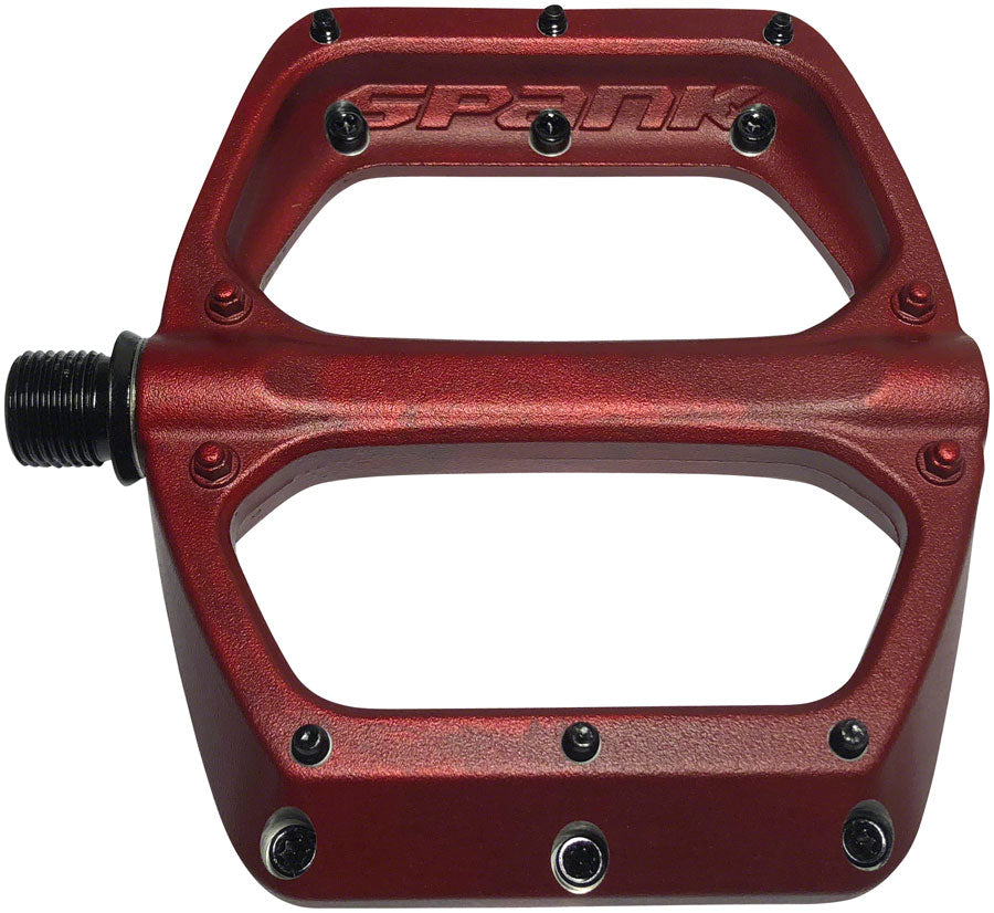Spank Spoon DC Aluminum Flat/Platform Pedals 9/16" Red