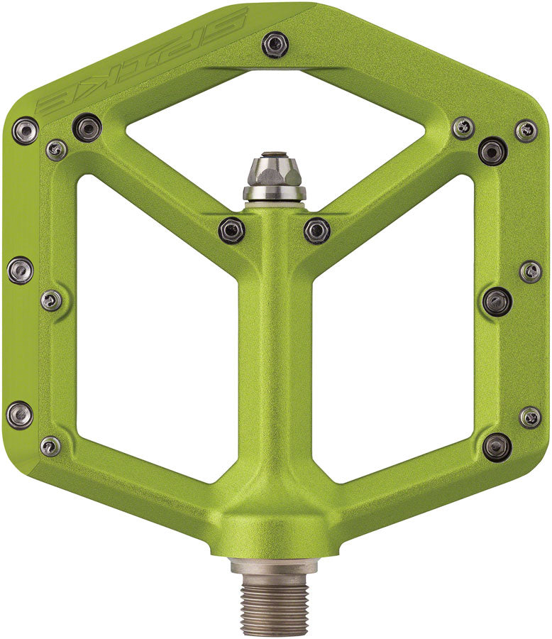 Spank Spike Aluminum Flat/Platform Pedals 9/16" Green