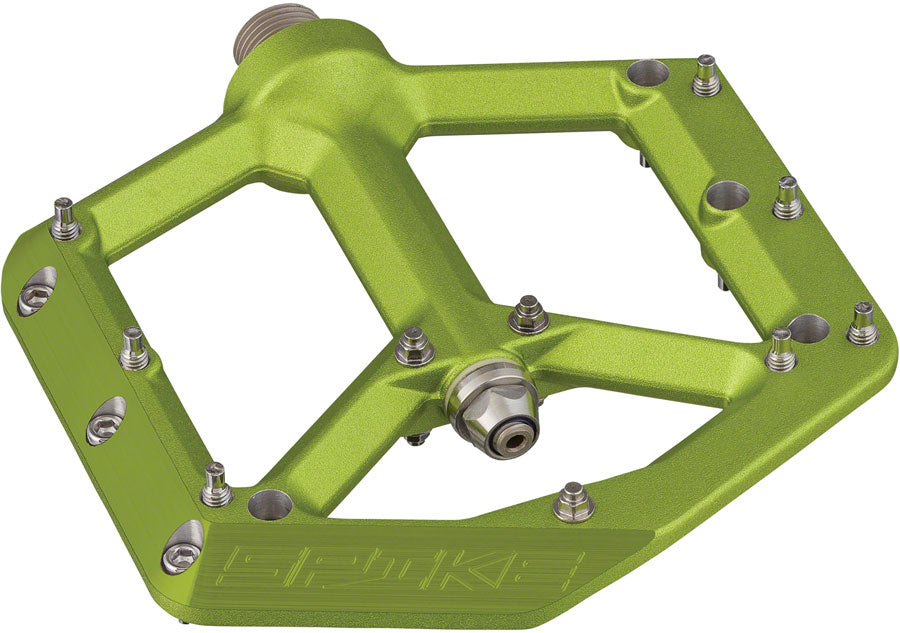 Spank Spike Aluminum Flat/Platform Pedals 9/16" Green