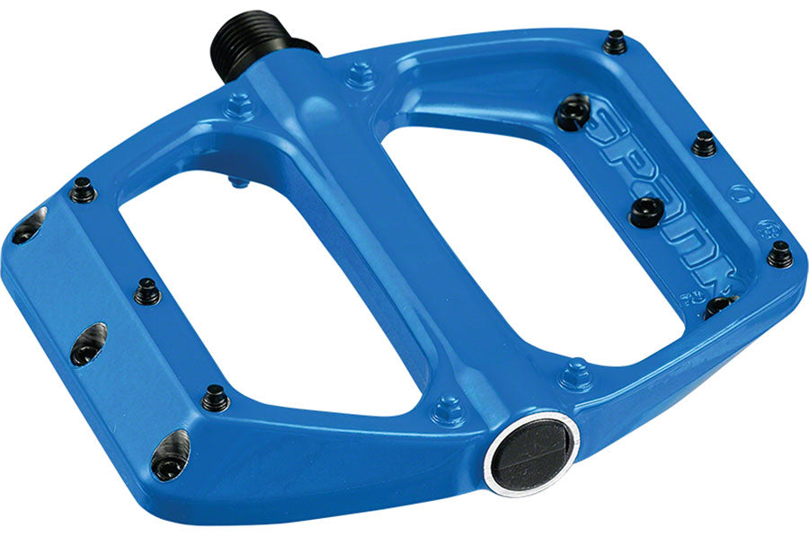 Spank Spoon DC Aluminum 110mm Wide Flat/Platform Pedals 9/16" Blue