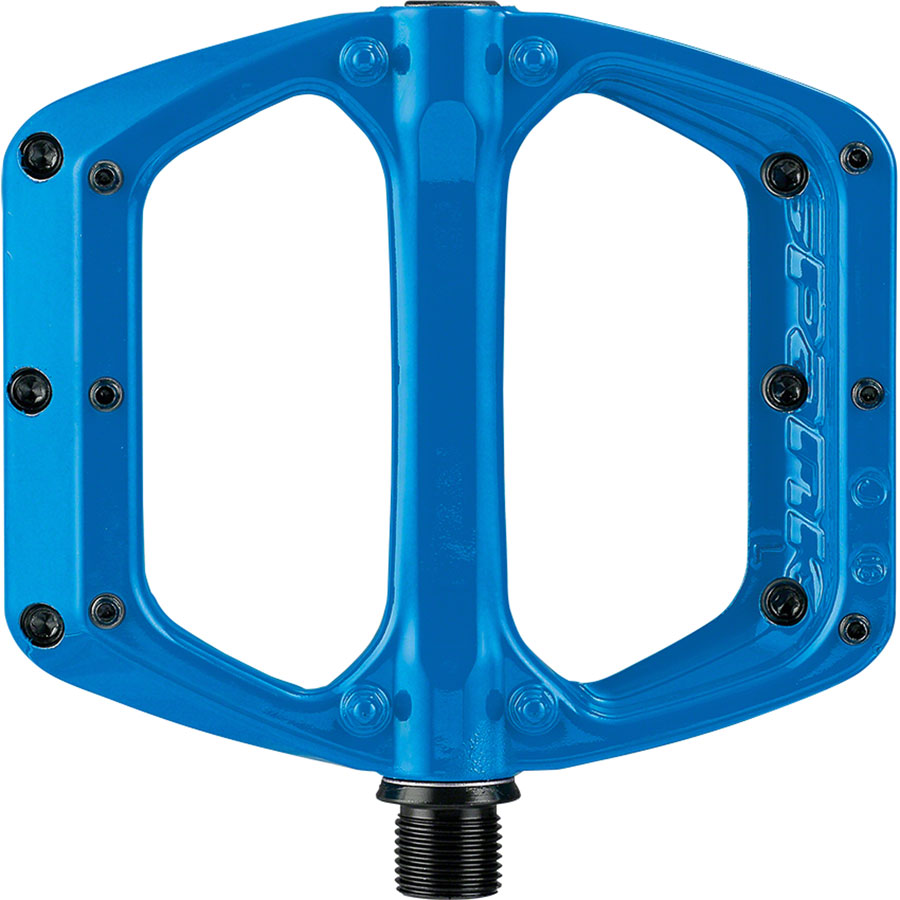 Spank Spoon DC Aluminum 110mm Wide Flat/Platform Pedals 9/16" Blue