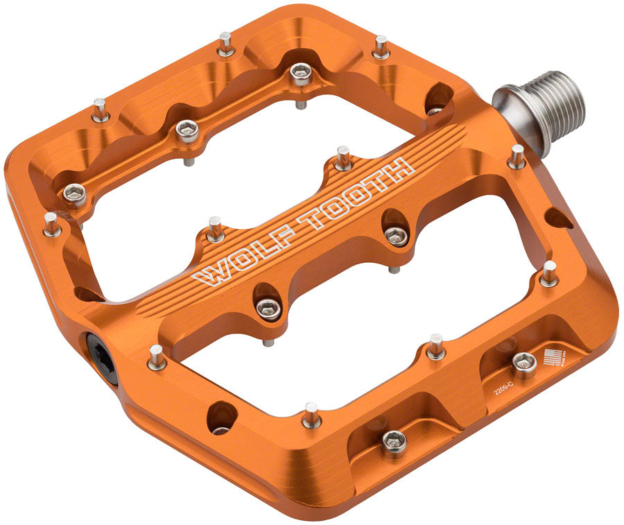 Wolf Tooth Waveform Pedals Flat/Platform Pedals 9/16" Orange