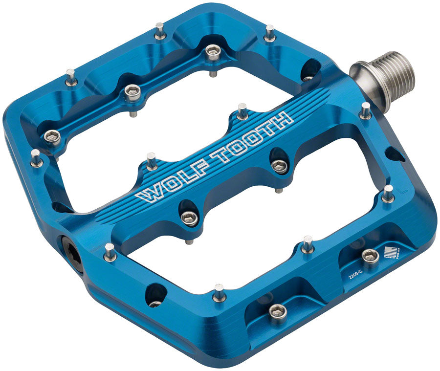 Wolf Tooth Waveform Pedals Flat/Platform Pedals 9/16" Blue
