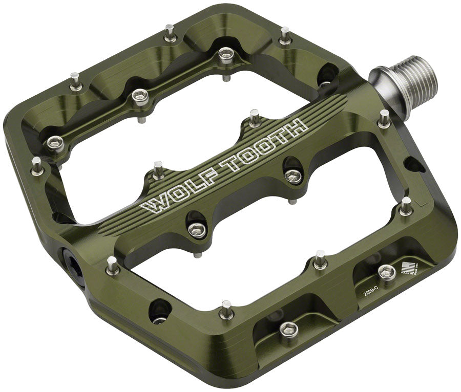 Wolf Tooth Waveform Pedals Flat/Platform Pedals 9/16" Green