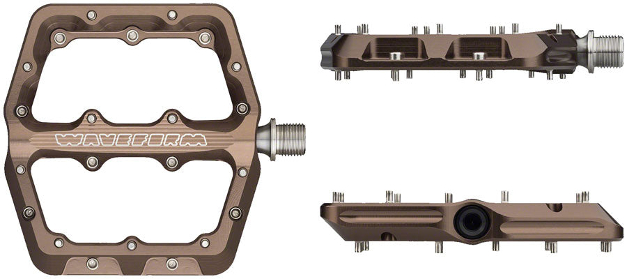 Wolf Tooth Waveform Pedals Flat/Platform Pedals 9/16" Brown