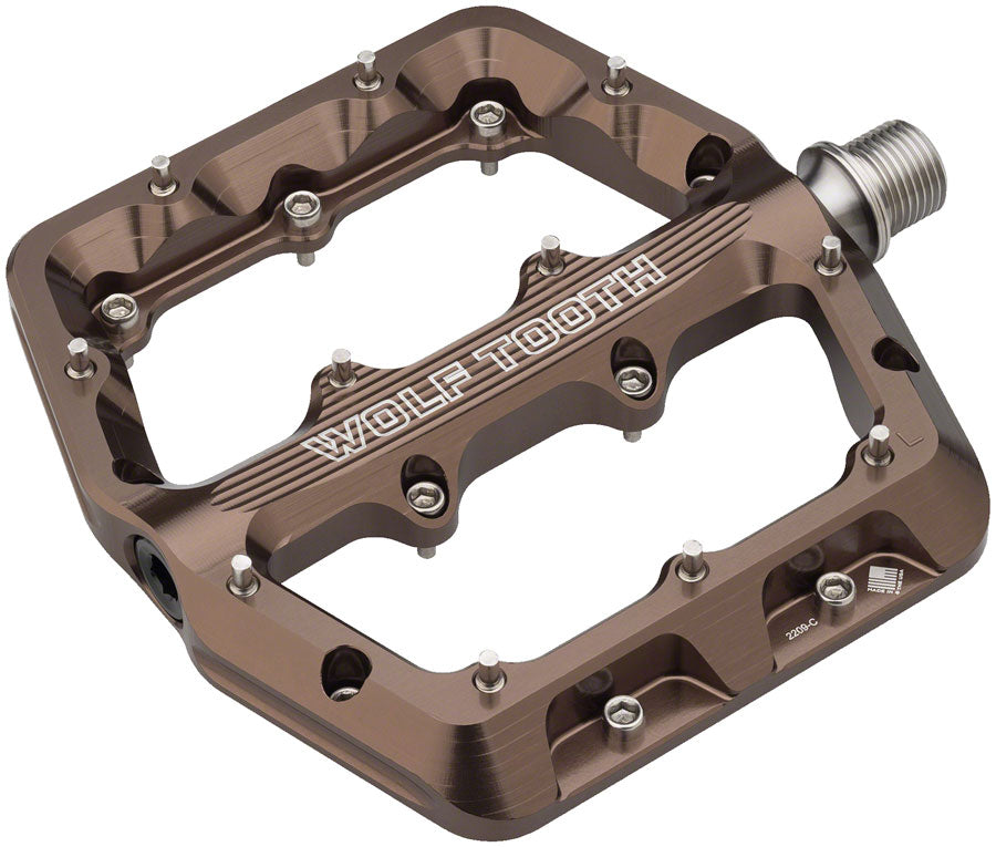 Wolf Tooth Waveform Pedals Flat/Platform Pedals 9/16" Brown