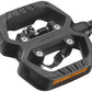 LOOK GEO TREKKING Pedals - Single Side Clipless with Platform, Chromoly, 9/16", Black