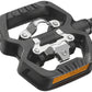 LOOK GEO TREKKING Pedals - Single Side Clipless with Platform, Chromoly, 9/16", Black