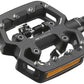 LOOK GEO TREKKING ROC Pedals - Single Side Clipless with Platform, Chromoly, 9/16", Black