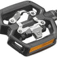 LOOK GEO TREKKING ROC Pedals - Single Side Clipless with Platform, Chromoly, 9/16", Black