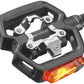 LOOK GEO TREKKING ROC VISION Pedals - Single Side Clipless with Platform, Chromoly, 9/16", Black