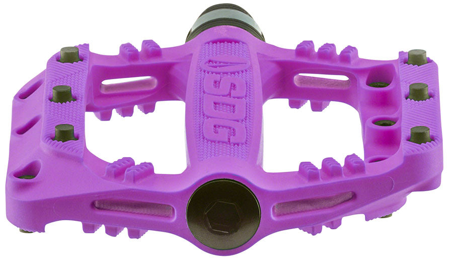 SDG Slater Kids Composite Plastic Flat/Platform Pedals 9/16" Purple