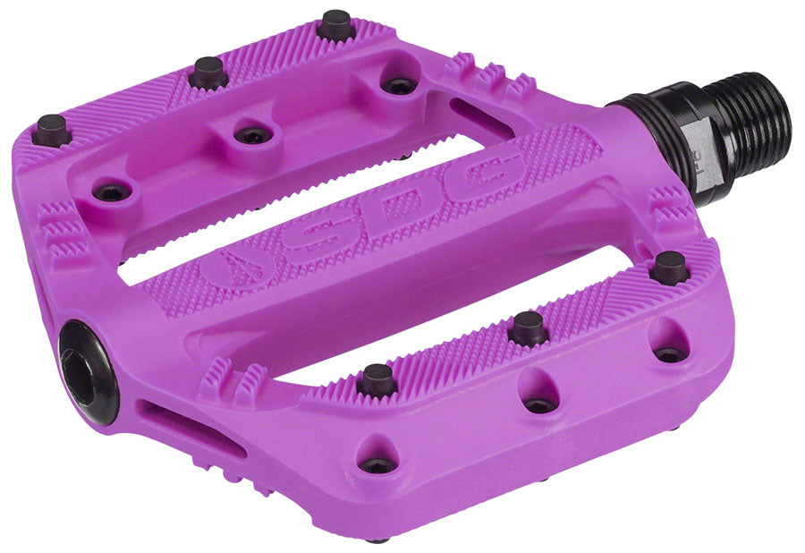 SDG Slater Kids Composite Plastic Flat/Platform Pedals 9/16" Purple