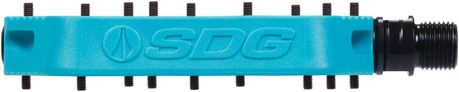 SDG Comp Composite Turquoise Flat/Platform Pedals 9/16" Blue