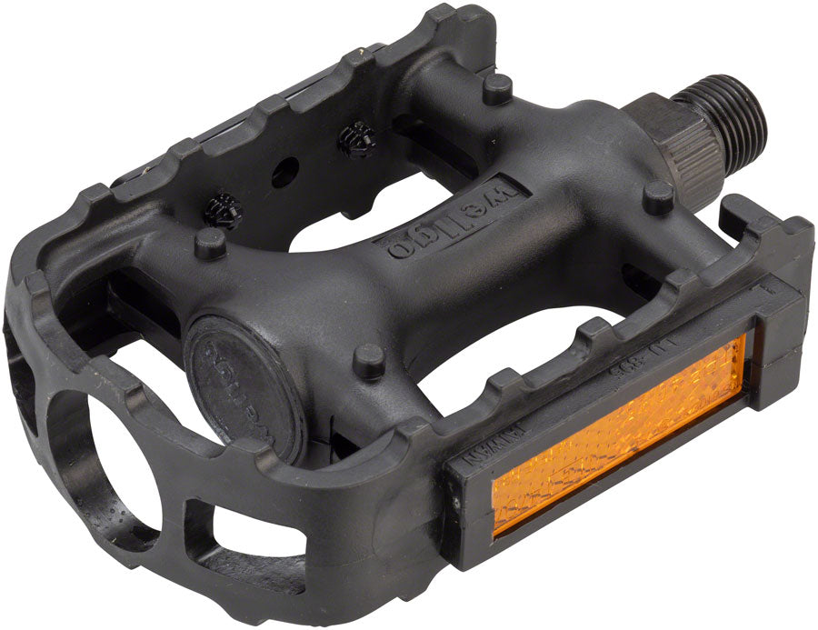 Wellgo LU 895 Plastic Toe Clip Pedals 9/16" Black