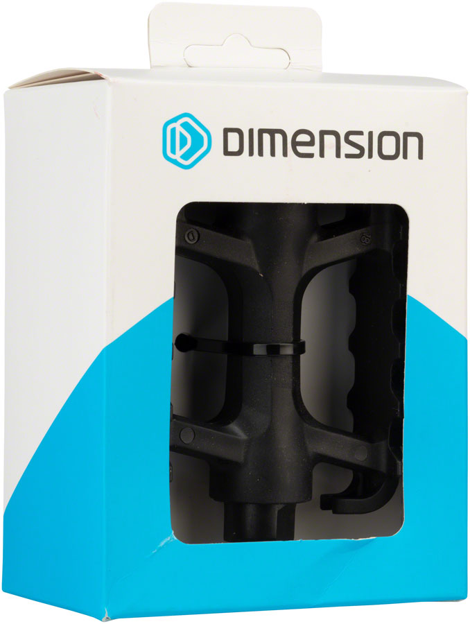 Dimension Mountain Basic Heavy-Duty Pedals - Platform, Plastic, 9/16", Black