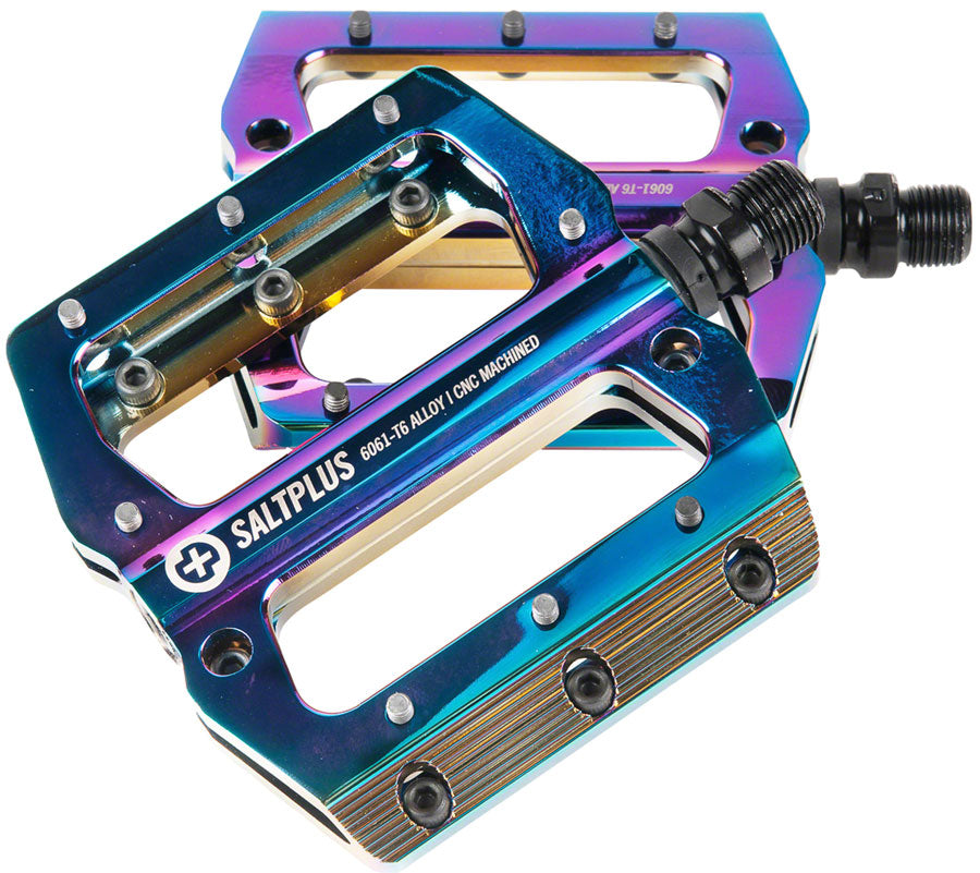 Salt Plus Echo Pedals - Platform, Alloy, 9/16", Oil Slick