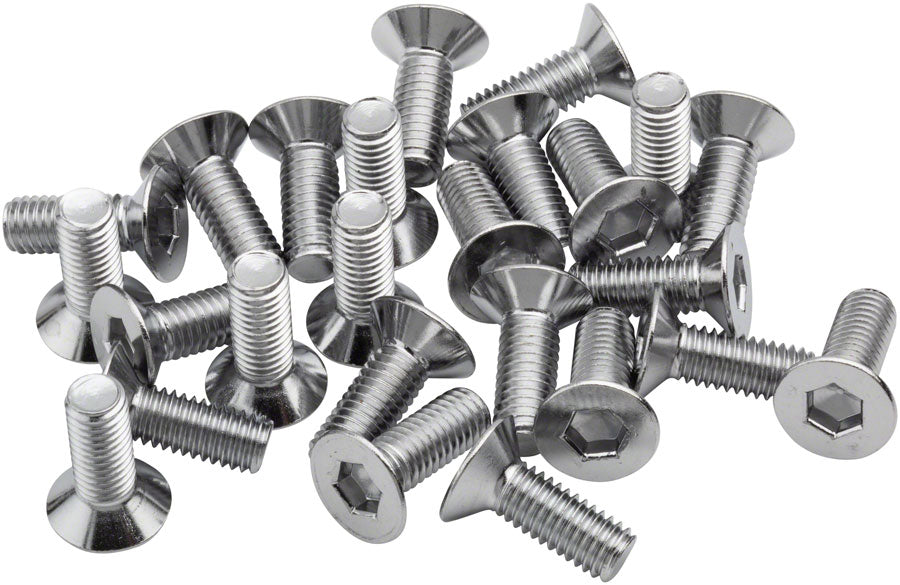 BikeFit Cleat Screws, 25-Pack, 14mm, SPD / MTB Compatible, Countersunk, 4mm Hex, M5 X 0.8