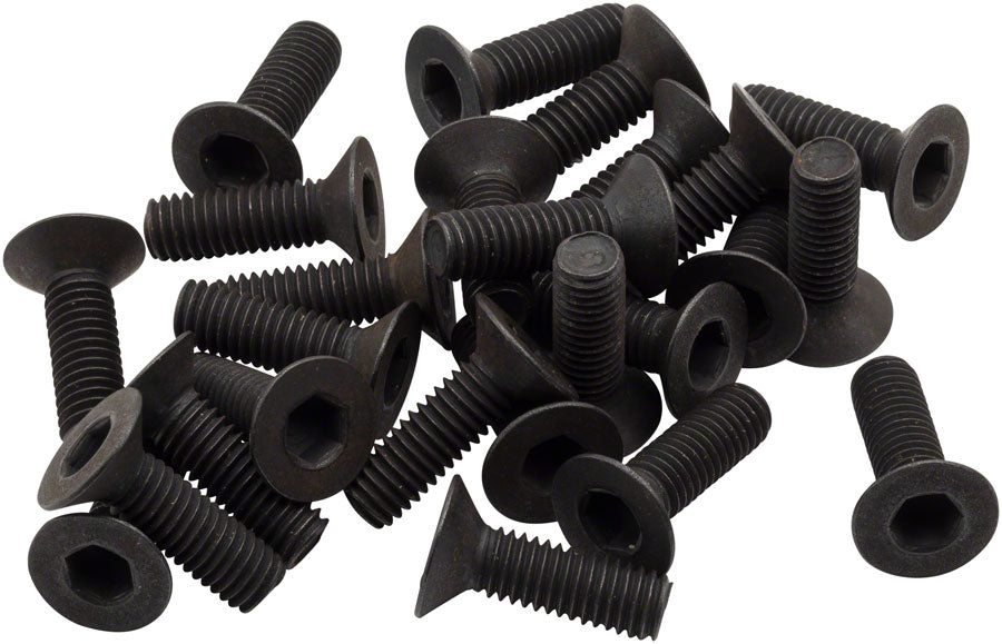 BikeFit Cleat Screws, 25-Pack, 16mm, SPD / MTB Compatible, Countersunk, 4mm Hex, M5 X 0.8