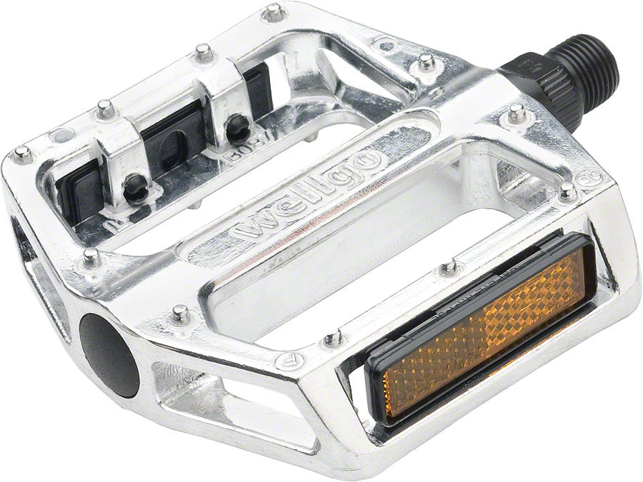 Wellgo B087 Pedals Flat/Platform Pedals 1/2" Silver