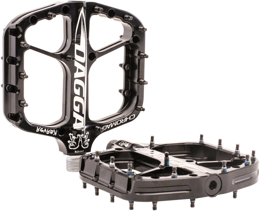 Chromag Dagga Aluminum Flat/Platform Pedals 9/16" Black