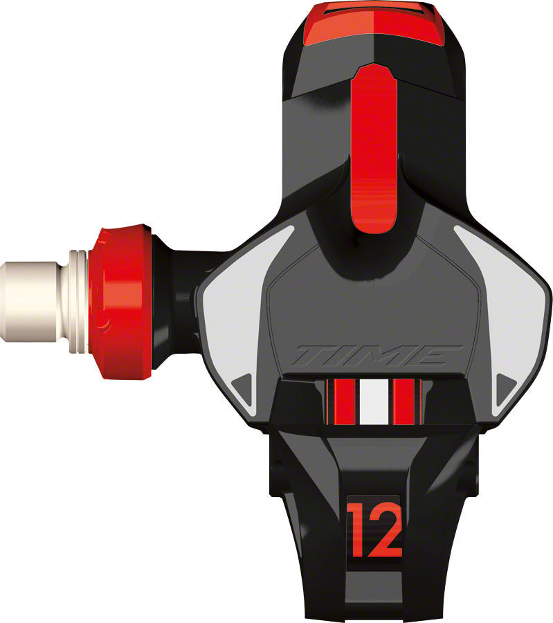Time XPRO 12 Pedals - Single Sided Clipless , Carbon, 9/16", Red/Black