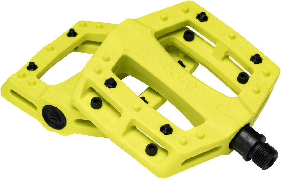 Eclat Contra Composite Neon Flat/Platform Pedals 9/16" Yellow