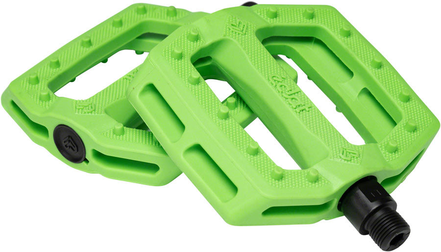 Eclat Slash Composite Neon Flat/Platform Pedals 9/16" Green